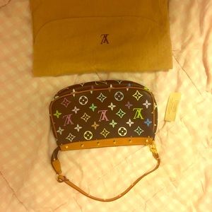 Louis Vuitton multicolored pochette with dustbag
